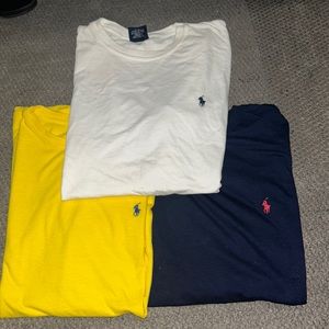 3 vintage Ralph polo tees